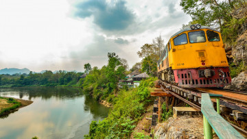 Картинка техника поезда рельсы локомотив состав