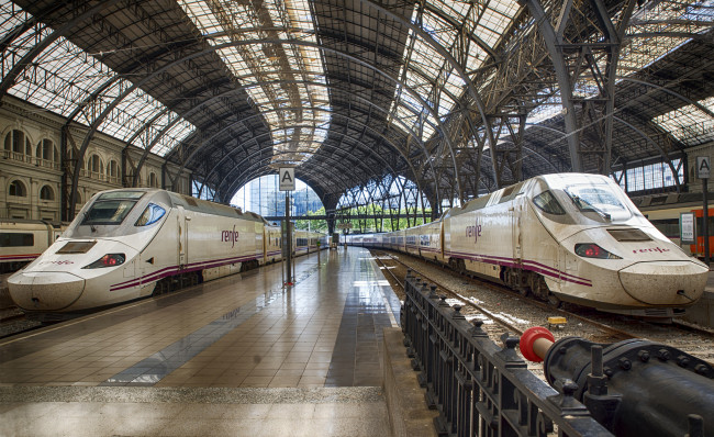 Обои картинки фото техника, поезда, локомотив, состав, рельсы