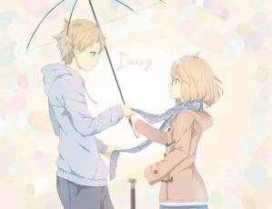 Картинка аниме kyoukai+no+kanata двое