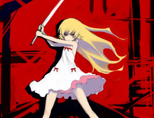 Картинка аниме bakemonogatari девочка