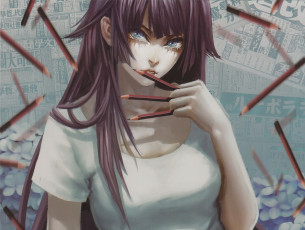 Картинка аниме bakemonogatari девушка