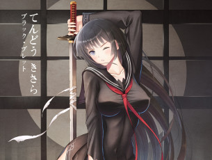 Картинка аниме black+bullet девушка