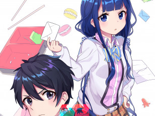 Картинка аниме masamune-kun+no+revenge фон взгляд девушка