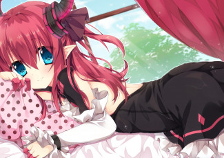 Картинка аниме fate stay+night взгляд фон девушка