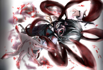 Картинка аниме tokyo+ghoul канеки