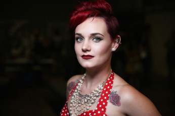 Картинка девушки -unsort+ рыжеволосые+и+другие взгляд лицо