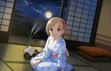 Картинка аниме idolm@ster фон взгляд девушка