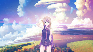 Картинка аниме bakemonogatari фон взгляд девушка