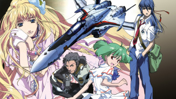 Картинка аниме macross+frontier персонажи