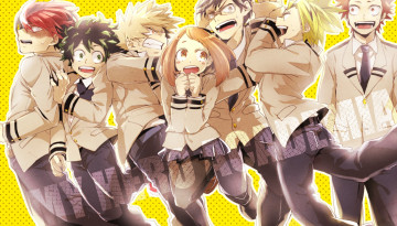 Картинка аниме boku+no+hero+academia персонажи