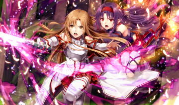 Картинка аниме sword+art+online фон взгляд девушка