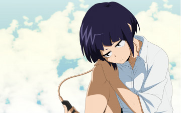 Картинка аниме boku+no+hero+academia фон взгляд девушка