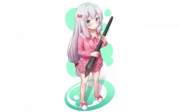 Картинка аниме eromanga-sensei фон девушка взгляд