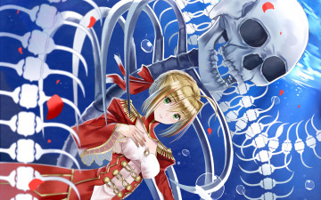 Картинка аниме fate stay+night фон взгляд девушка