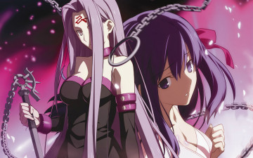 Картинка аниме fate stay+night фон взгляд девушка