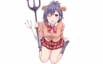 Картинка аниме gabriel+dropout фон взгляд девушка