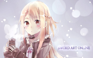 Картинка аниме sword+art+online взгляд девушка фон