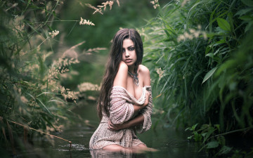 Картинка девушки -unsort+ брюнетки +шатенки фон взгляд девушка