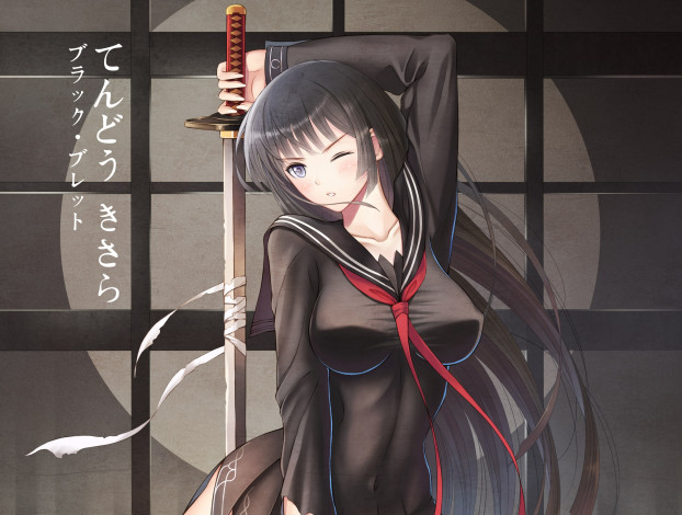 Обои картинки фото аниме, black bullet, девушка