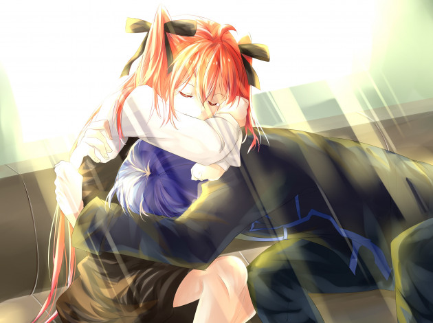 Обои картинки фото аниме, black bullet, двое