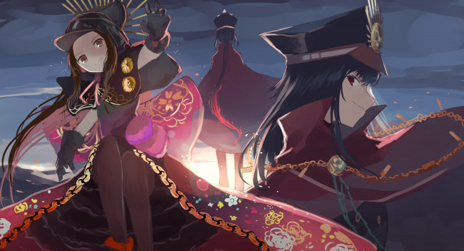 Обои картинки фото аниме, fate, stay night, девушка, взгляд, фон