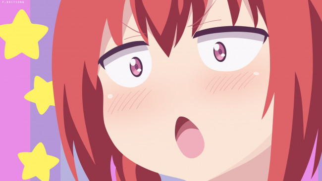 Обои картинки фото аниме, gabriel dropout, фон, взгляд, девушка