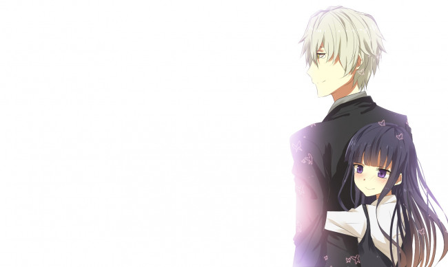 Обои картинки фото аниме, inu x boku ss, двое