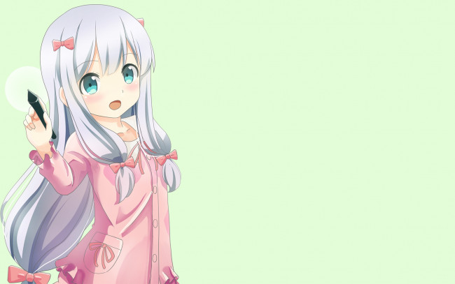 Обои картинки фото аниме, eromanga-sensei, фон, взгляд, девушка