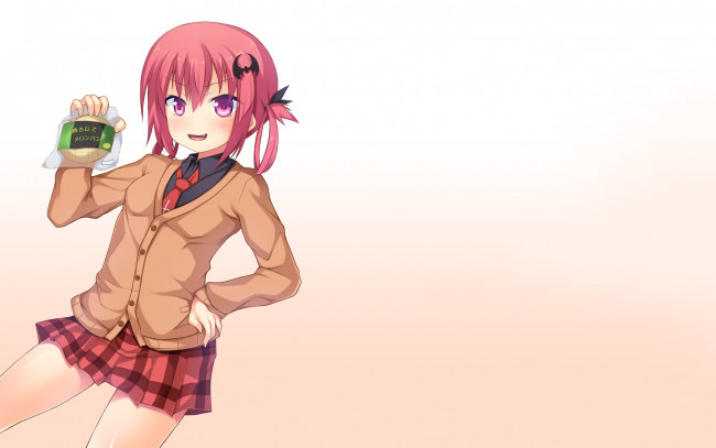 Обои картинки фото аниме, gabriel dropout, фон, взгляд, девушка