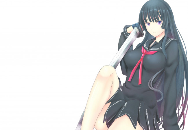 Обои картинки фото аниме, black bullet, девушка