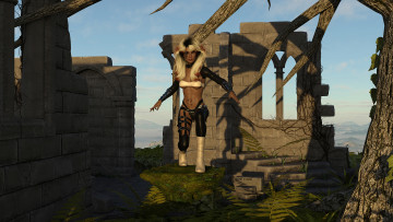 Картинка 3д+графика фантазия+ fantasy девушка фон взгляд