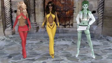 Картинка 3д+графика эльфы+ elves девушки фон взгляд