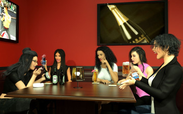 Картинка 3д+графика люди+ people взгляд девушки фон