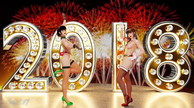 Обои картинки фото 3д графика, праздники , holidays, фон, девушки, взгляд