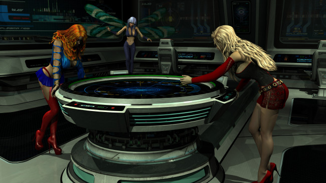 Обои картинки фото 3д графика, фантазия , fantasy, фон, взгляд, девушка