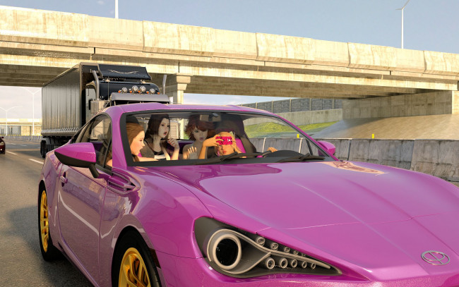 Обои картинки фото 3д графика, люди-авто, мото , people- car ,  moto, взгляд, девушки, фон