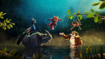 Картинка рисованное животные jungle