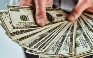 Картинка разное золото +купюры +монеты доллары