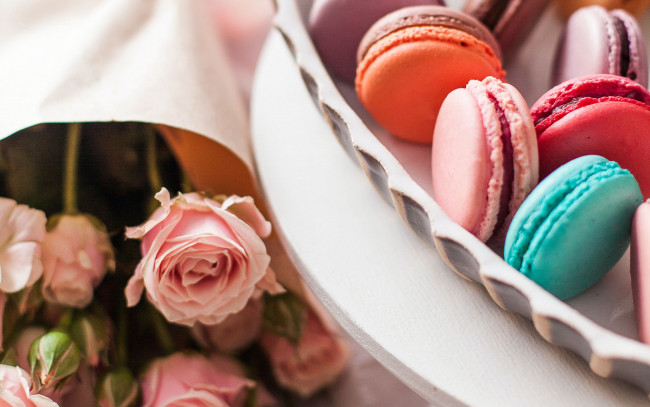 Обои картинки фото еда, макаруны, лакомство, печенье