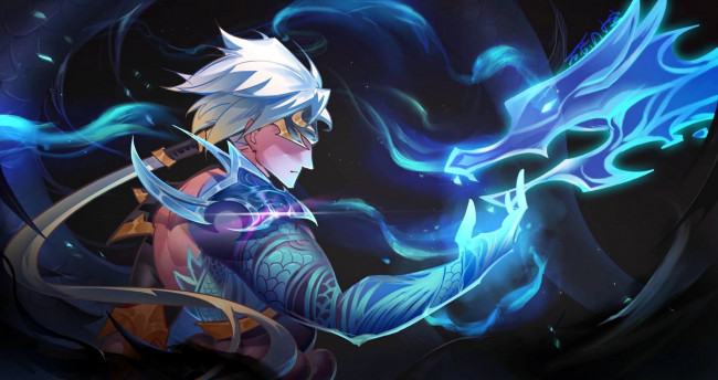 Обои картинки фото видео игры, league of legends, lee, sin, тату, магия