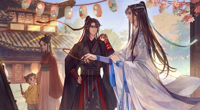 Обои картинки фото аниме, mo dao zu shi, the, untamed, неукротимый, повелитель, чэньцин, мосян, тунсю, mo, dao, zu, shi, магистр, дьявольского, культа