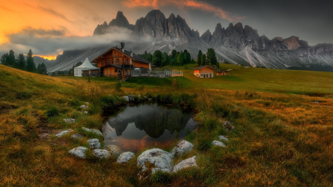 Обои картинки фото dolomites, italy, города, - пейзажи