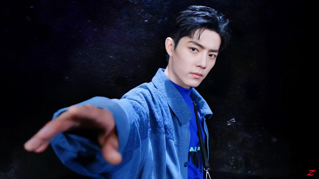 Обои картинки фото мужчины, xiao zhan, актер, рубашка, жест