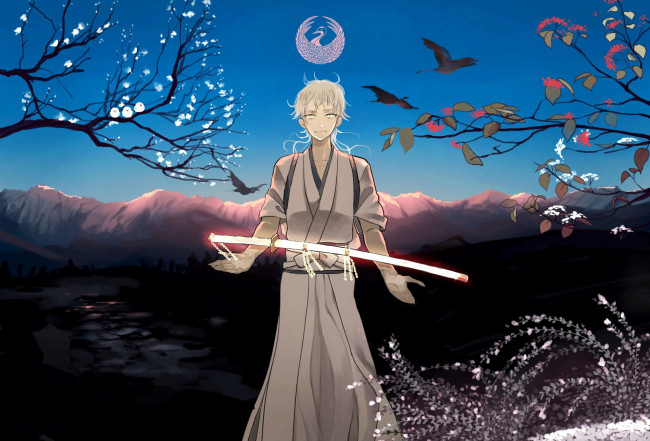 Обои картинки фото аниме, touken ranbu, tsurumaru, kuninaga