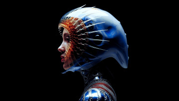 Картинка фэнтези девушки необычный шлем