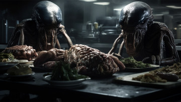 Картинка фэнтези существа обедают