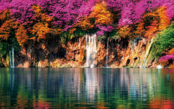 Картинка plitvice+national+park croatia природа водопады plitvice national park