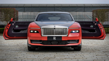 обоя rolls-royce spectre escapism 2024, автомобили, rolls-royce, rolls, royce, spectre, escapism, рoллс, рoйс, премиум, класс, вид, cпeрeди