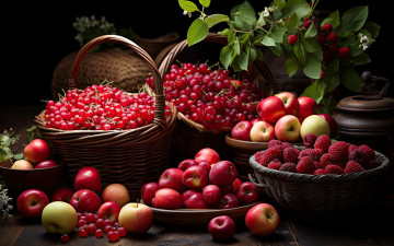 Картинка 3д+графика еда- food фрукты ягоды