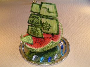 Картинка Чудеса из арбуза еда арбуз